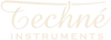 Logo of Techne Instruments with cursive and serif letters on a transparent background